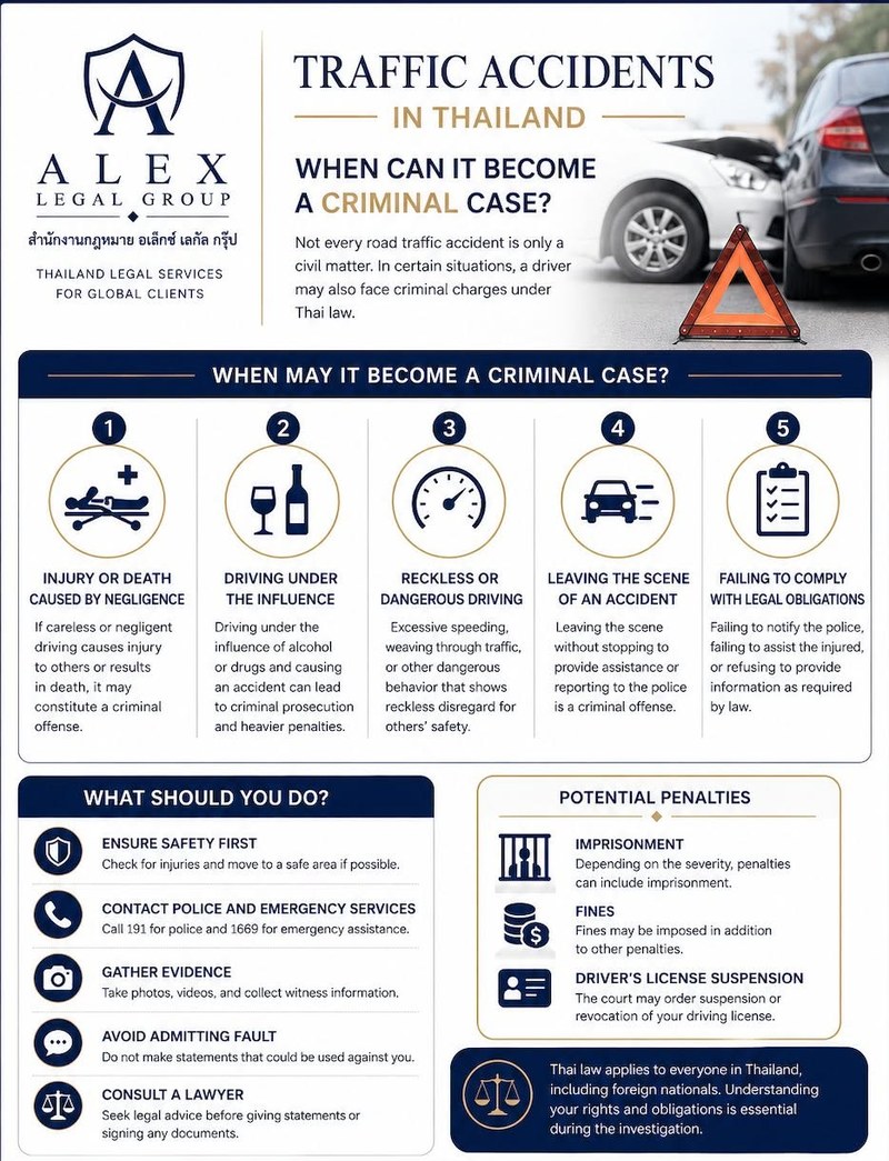 Traffic accidents in Thailand — when can it become a criminal case?